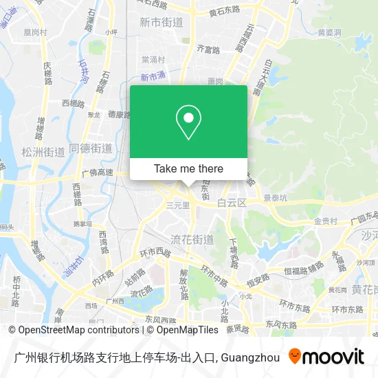 广州银行机场路支行地上停车场-出入口 map