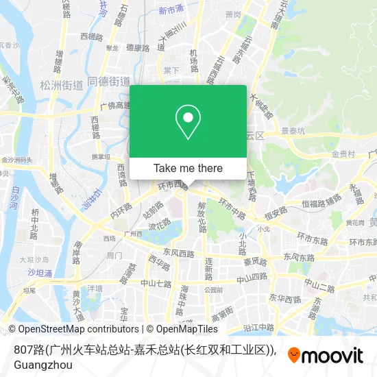 807路(广州火车站总站-嘉禾总站(长红双和工业区)) map