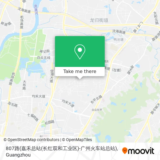 807路(嘉禾总站(长红双和工业区)-广州火车站总站) map