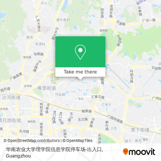 华南农业大学理学院信息学院停车场-出入口 map