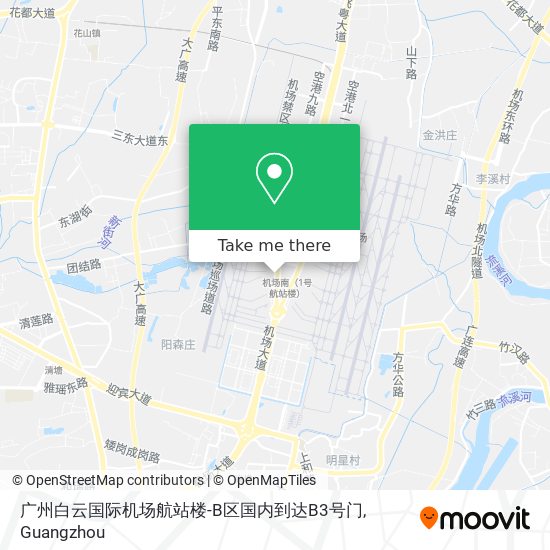 广州白云国际机场航站楼-B区国内到达B3号门 map