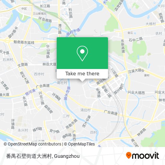 番禺石壁街道大洲村 map