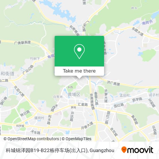科城锦泽园B19-B22栋停车场(出入口) map