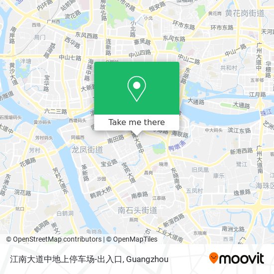 江南大道中地上停车场-出入口 map
