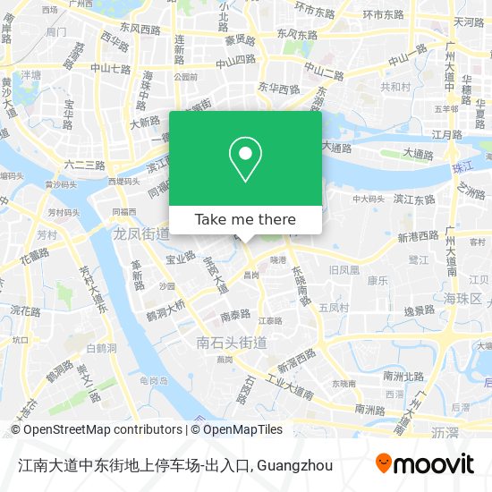 江南大道中东街地上停车场-出入口 map