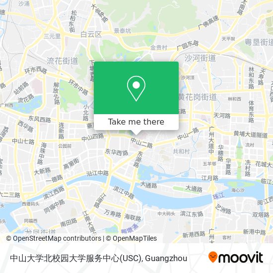 中山大学北校园大学服务中心(USC) map
