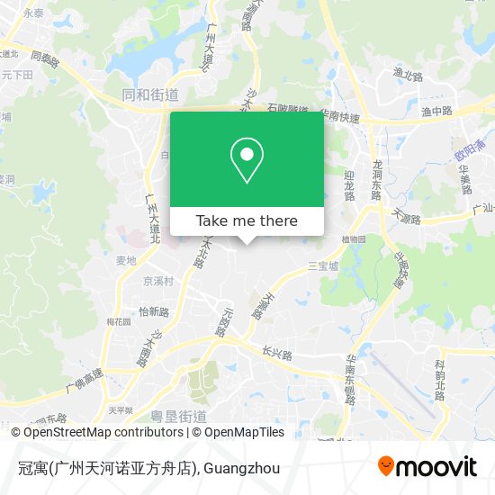 冠寓(广州天河诺亚方舟店) map