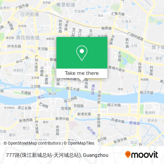 777路(珠江新城总站-天河城总站) map