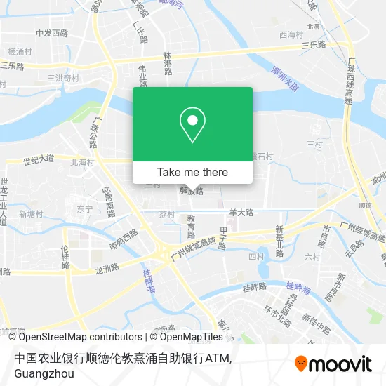 中国农业银行顺德伦教熹涌自助银行ATM map