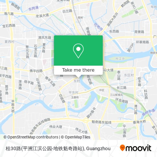 桂30路(平洲江滨公园-地铁魁奇路站) map