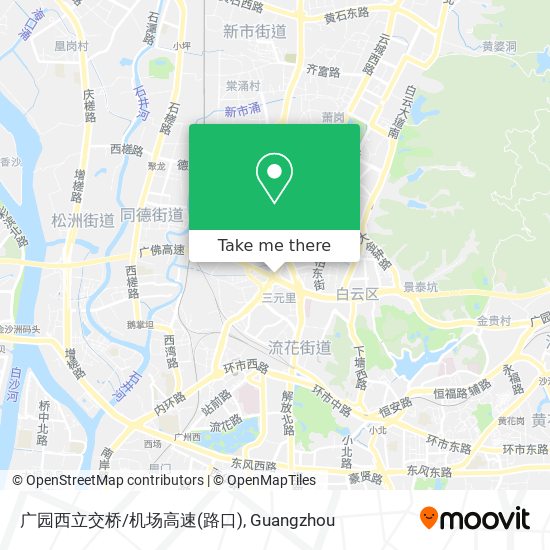 广园西立交桥/机场高速(路口) map