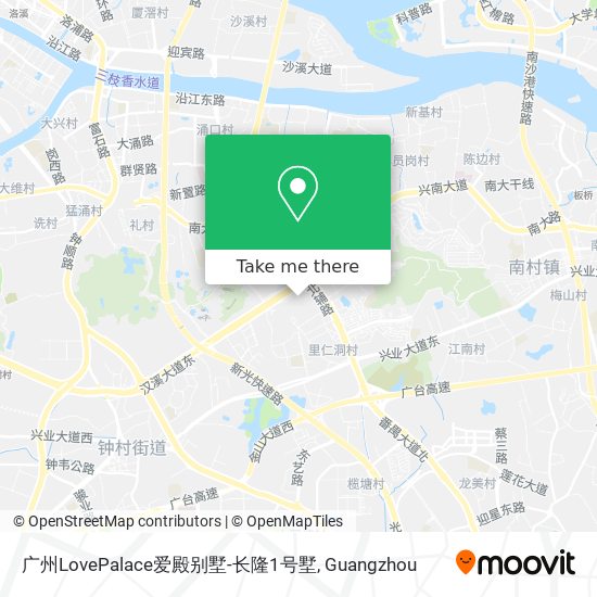 广州LovePalace爱殿别墅-长隆1号墅 map
