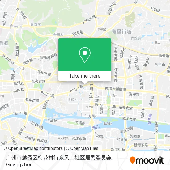 广州市越秀区梅花村街东风二社区居民委员会 map