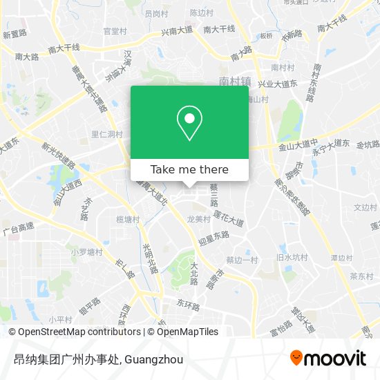 昂纳集团广州办事处 map