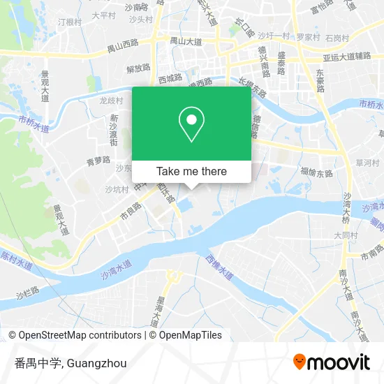 番禺中学 map
