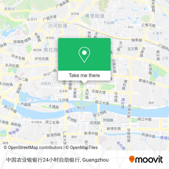 中国农业银银行24小时自助银行 map