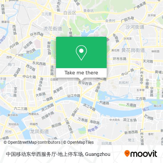 中国移动东华西服务厅-地上停车场 map