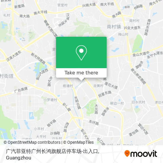广汽菲亚特广州长鸿旗舰店停车场-出入口 map