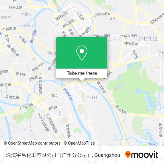 珠海宇昌化工有限公司（广州分公司） map