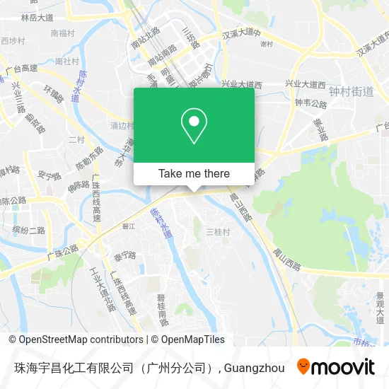 珠海宇昌化工有限公司（广州分公司） map