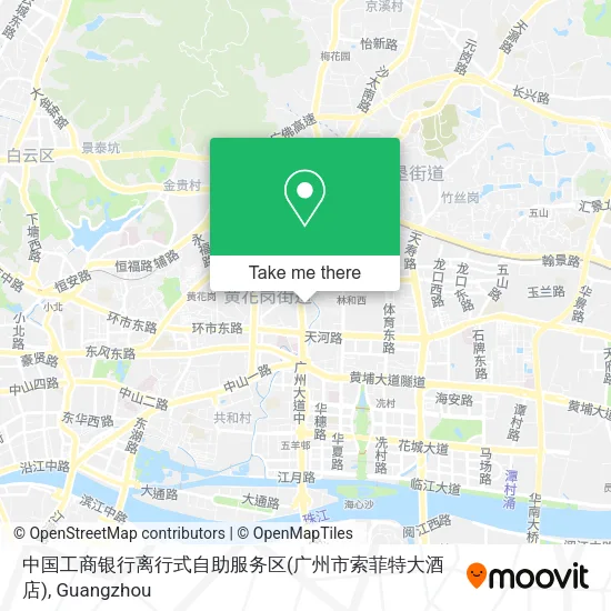中国工商银行离行式自助服务区(广州市索菲特大酒店) map