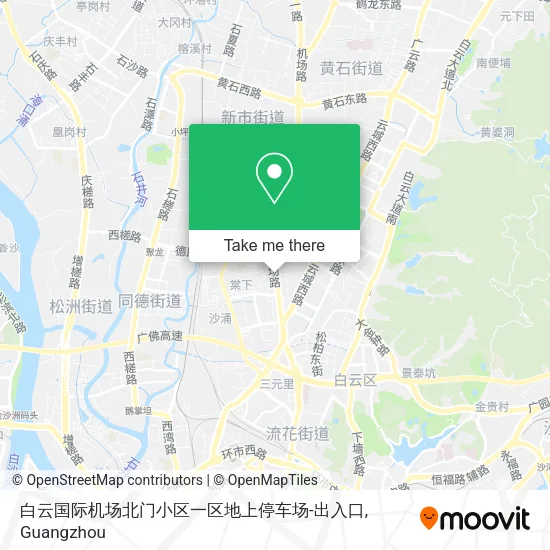 白云国际机场北门小区一区地上停车场-出入口 map