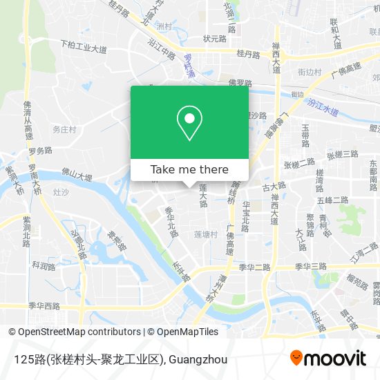 125路(张槎村头-聚龙工业区) map