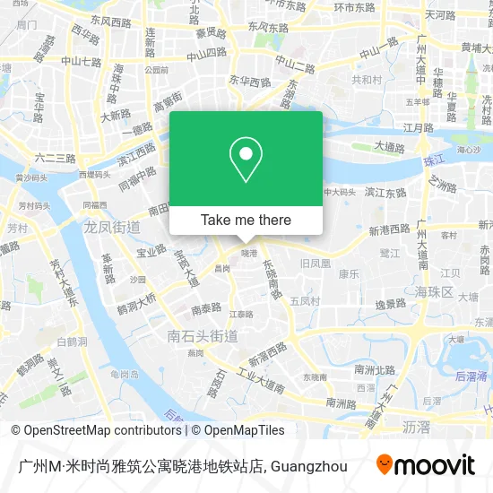 广州M·米时尚雅筑公寓晓港地铁站店 map