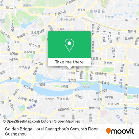 Golden Bridge Hotel Guangzhou's Gym, 6th Floor map