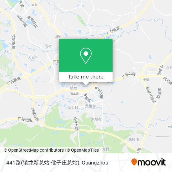 441路(镇龙新总站-佛子庄总站) map