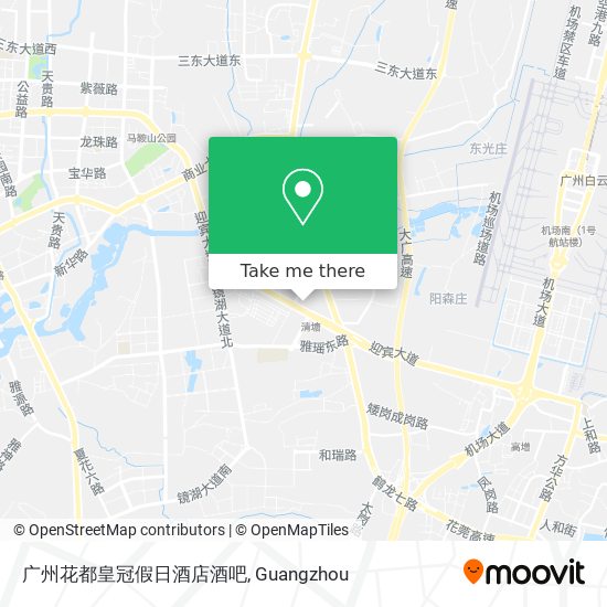 广州花都皇冠假日酒店酒吧 map