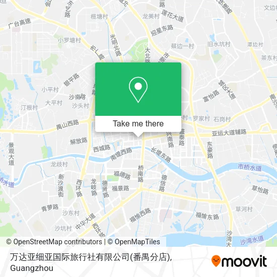 万达亚细亚国际旅行社有限公司(番禺分店) map