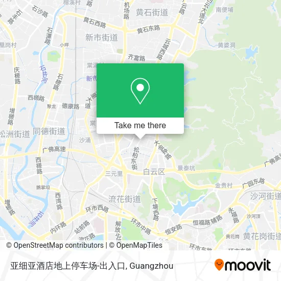 亚细亚酒店地上停车场-出入口 map