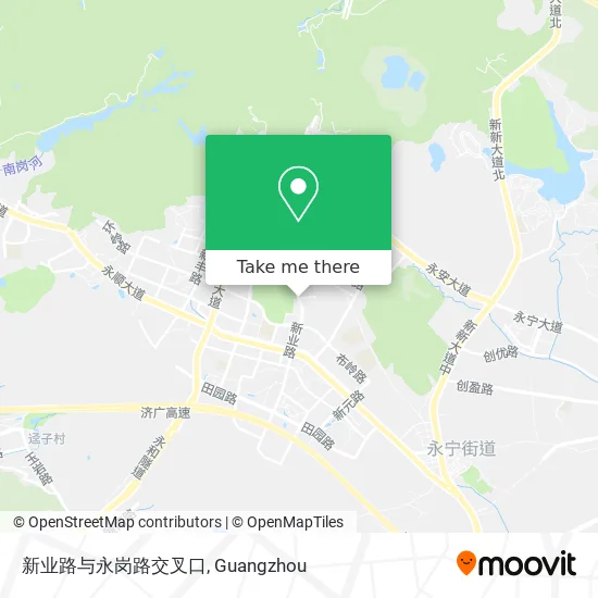 新业路与永岗路交叉口 map