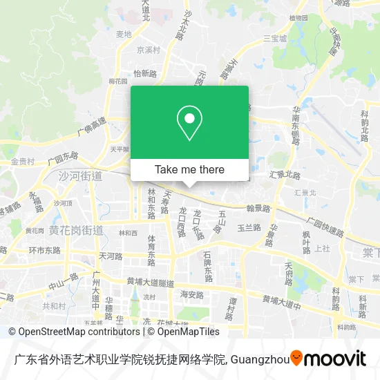 广东省外语艺术职业学院锐抚捷网络学院 map
