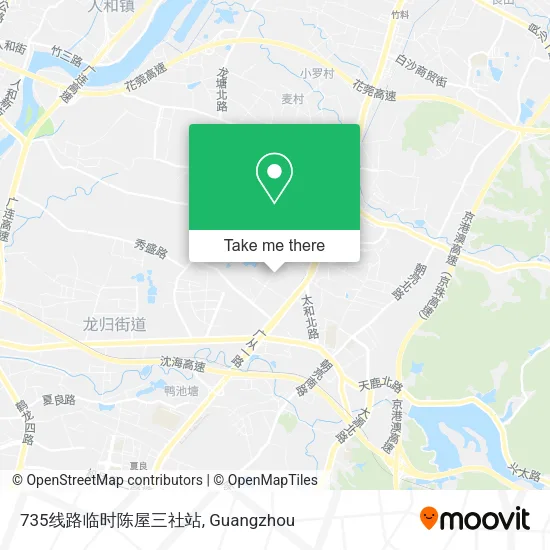 735线路临时陈屋三社站 map