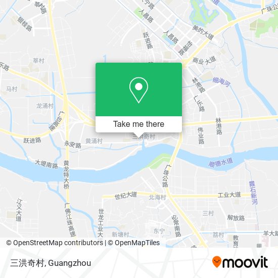 三洪奇村 map