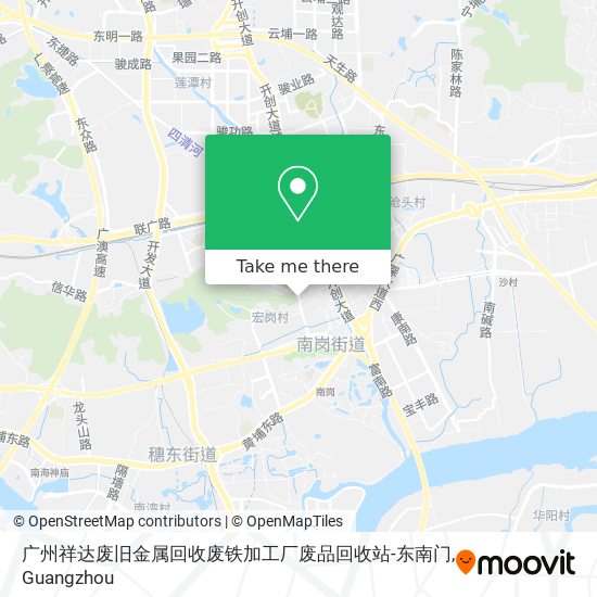 广州祥达废旧金属回收废铁加工厂废品回收站-东南门 map