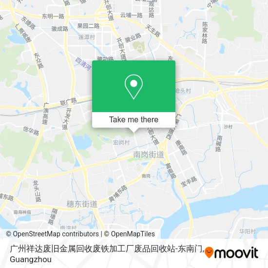 广州祥达废旧金属回收废铁加工厂废品回收站-东南门 map