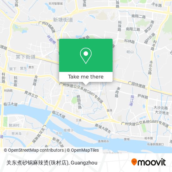 关东煮砂锅麻辣烫(珠村店) map