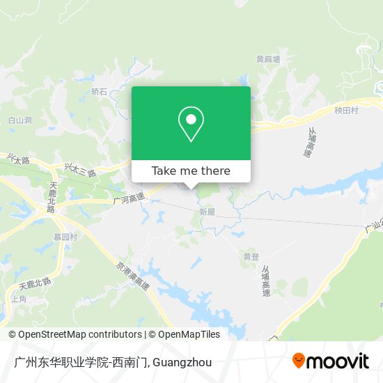 广州东华职业学院-西南门 map