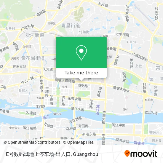 E号数码城地上停车场-出入口 map
