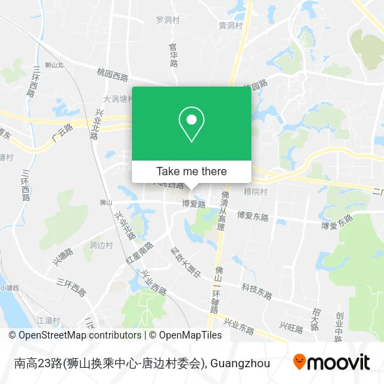 南高23路(狮山换乘中心-唐边村委会) map