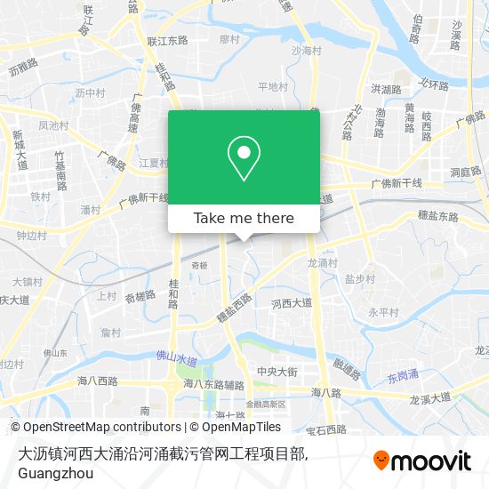 大沥镇河西大涌沿河涌截污管网工程项目部 map