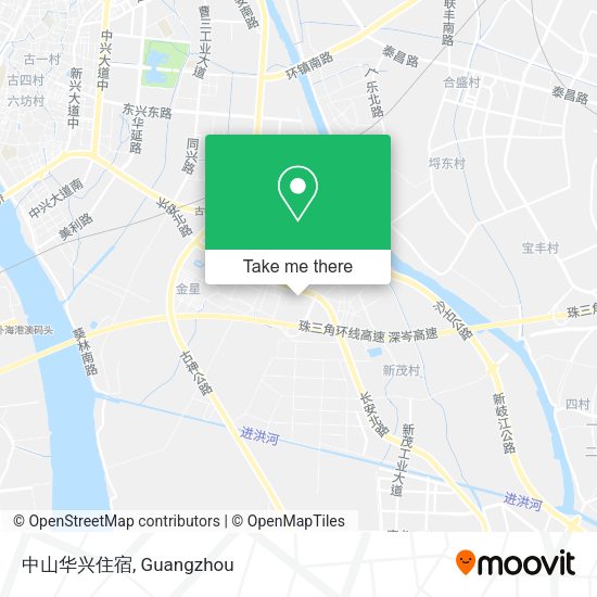 中山华兴住宿 map