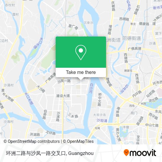 环洲二路与沙凤一路交叉口 map