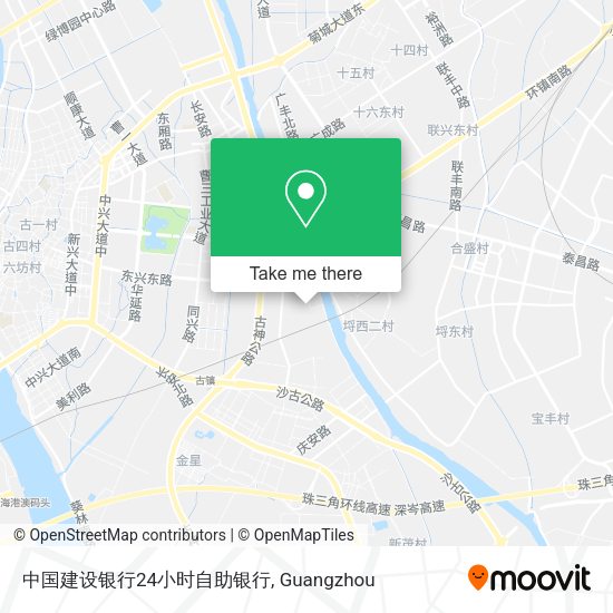 中国建设银行24小时自助银行 map