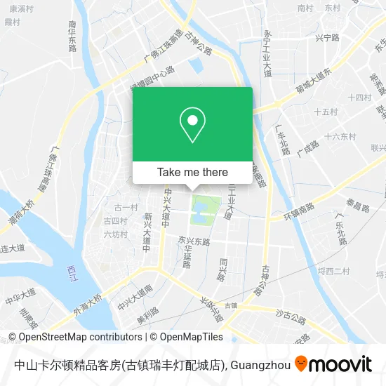 中山卡尔顿精品客房(古镇瑞丰灯配城店) map