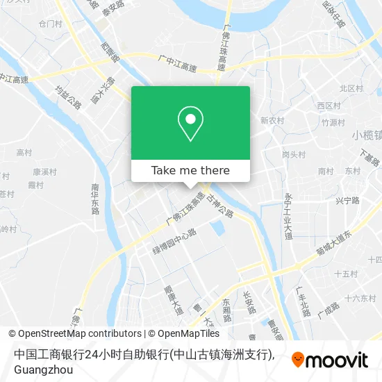 中国工商银行24小时自助银行(中山古镇海洲支行) map