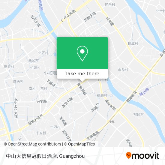 中山大信皇冠假日酒店 map